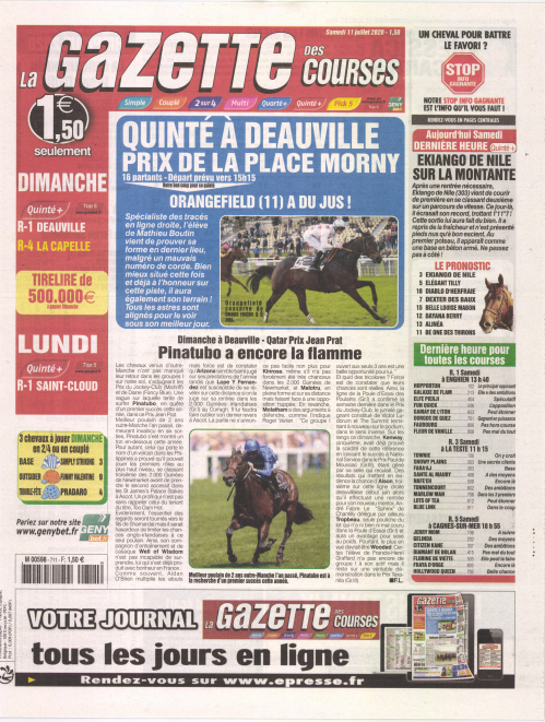 LA GAZETTE DES COURSES - SAMEDI DIMANCHE