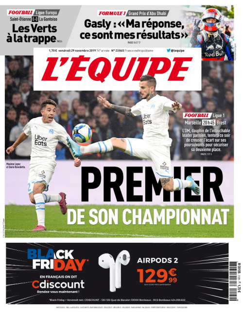 L'ÉQUIPE - MARDI / VENDREDI