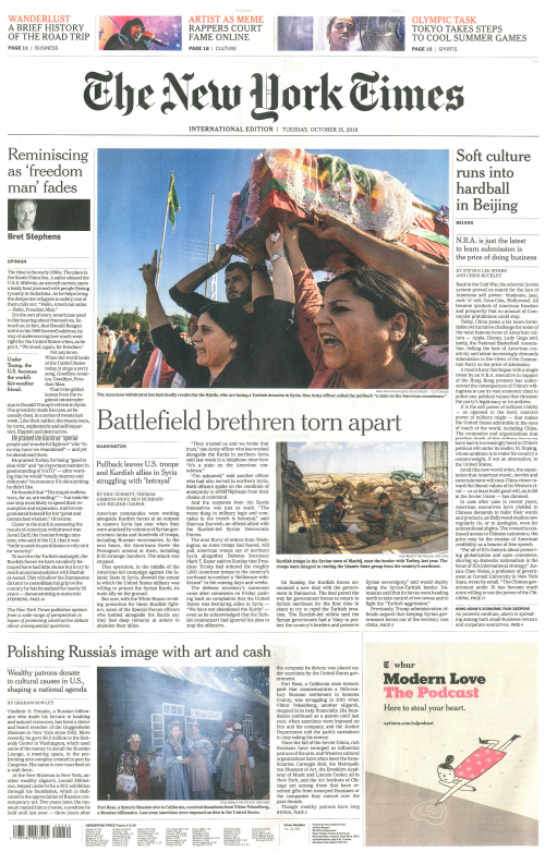 INTERNATIONAL THE NEW YORK TIMES (EX- INTERNATIONAL HERALD TRIBUNE)