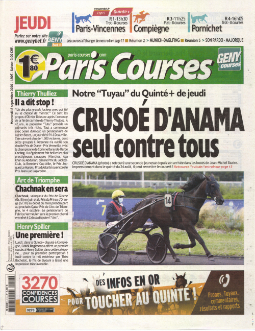 PARIS COURSES - QUOTIDIEN
