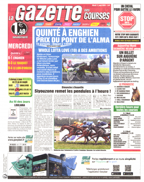 LA GAZETTE DES COURSES