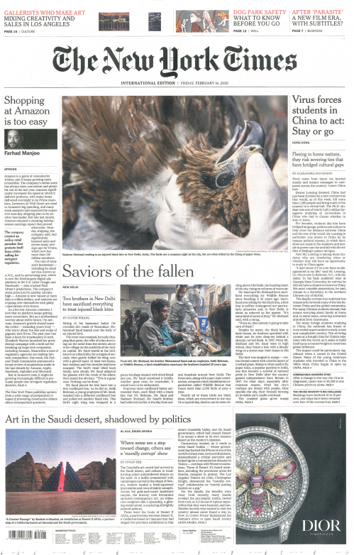 INTERNATIONAL THE NEW YORK TIMES (EX- INTERNATIONAL HERALD TRIBUNE)