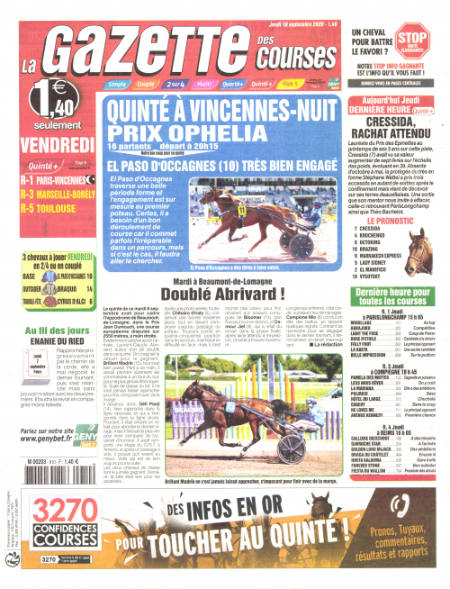 LA GAZETTE DES COURSES
