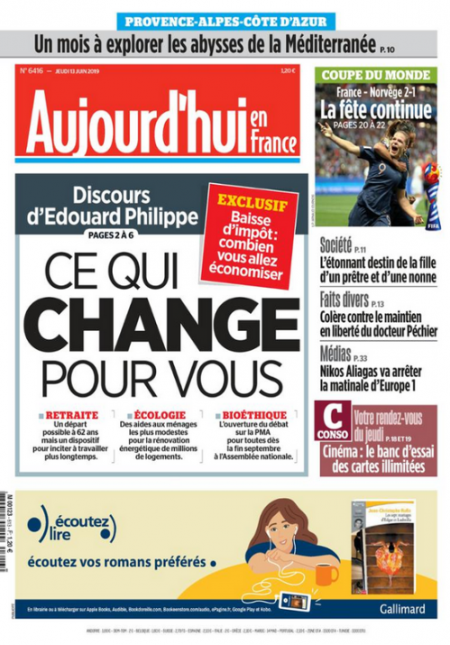 AUJOURD'HUI EN FRANCE
