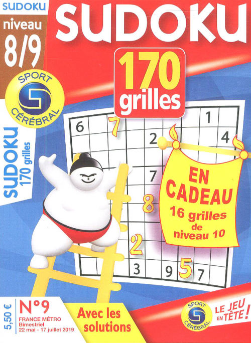 SUDOKU 170 GRILLES NIVEAU 8/9