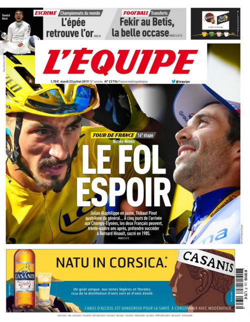 L'ÉQUIPE - MARDI / VENDREDI