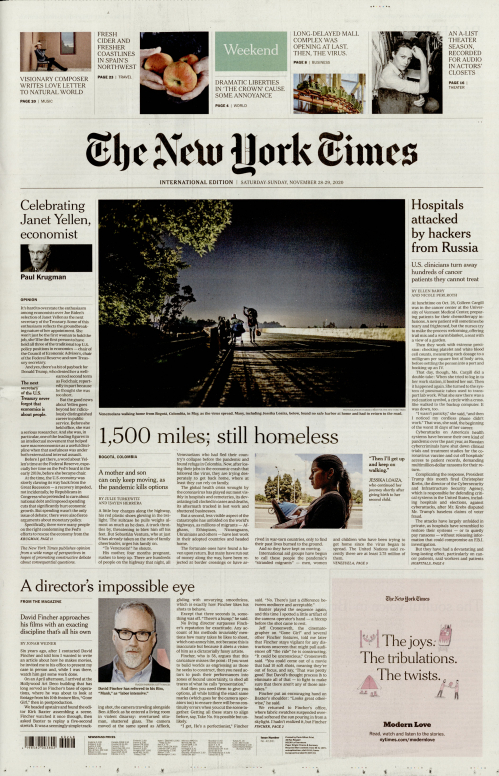 INTERNATIONAL THE NEW YORK TIMES (EX- INTERNATIONAL HERALD TRIBUNE)