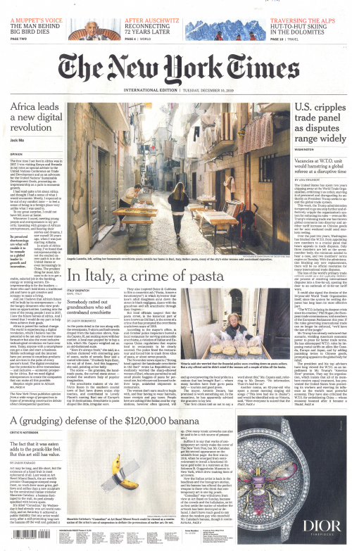 INTERNATIONAL THE NEW YORK TIMES (EX- INTERNATIONAL HERALD TRIBUNE)