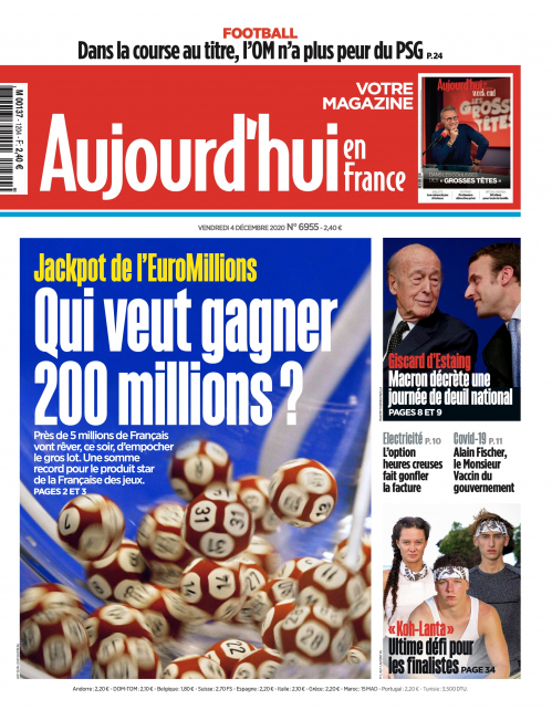 AUJOURD'HUI EN FRANCE - VENDREDI