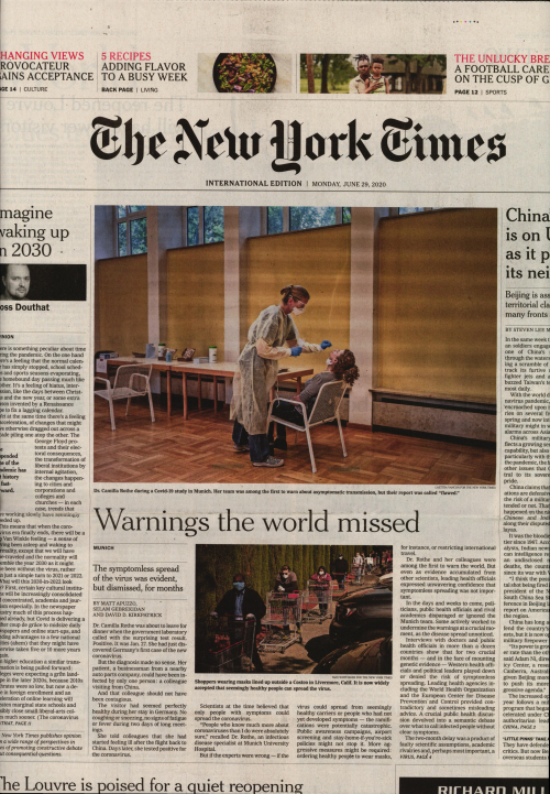 INTERNATIONAL THE NEW YORK TIMES (EX- INTERNATIONAL HERALD TRIBUNE)