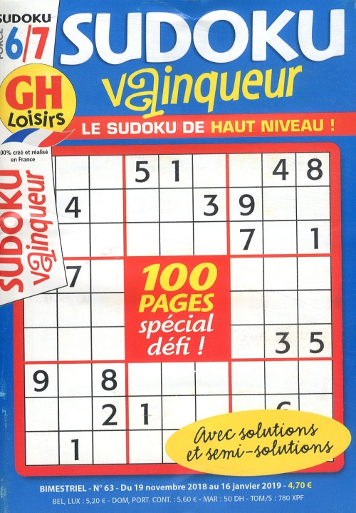 GH SUDOKU VAINQUEUR