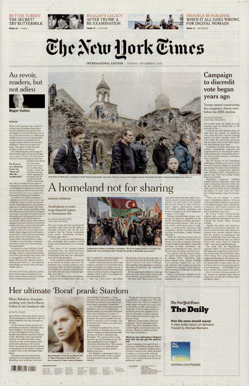 INTERNATIONAL THE NEW YORK TIMES (EX- INTERNATIONAL HERALD TRIBUNE)