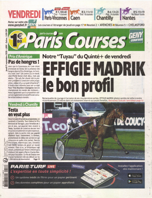 PARIS COURSES - QUOTIDIEN