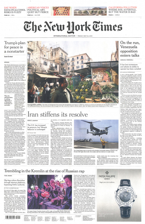 INTERNATIONAL THE NEW YORK TIMES (EX- INTERNATIONAL HERALD TRIBUNE)