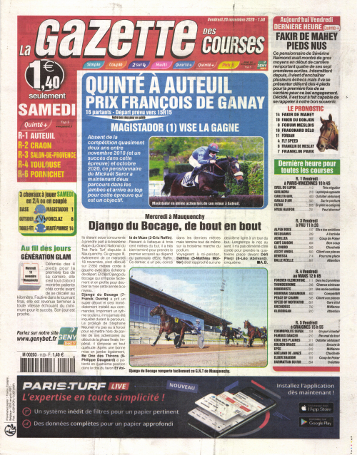 LA GAZETTE DES COURSES