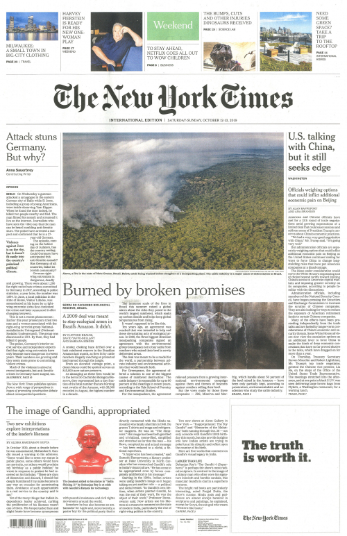 INTERNATIONAL THE NEW YORK TIMES (EX- INTERNATIONAL HERALD TRIBUNE)