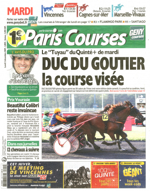 PARIS COURSES - QUOTIDIEN