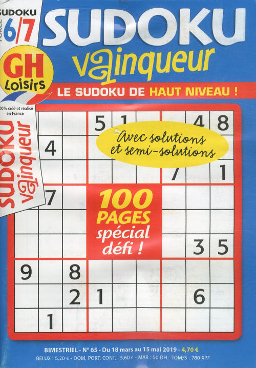 GH SUDOKU VAINQUEUR