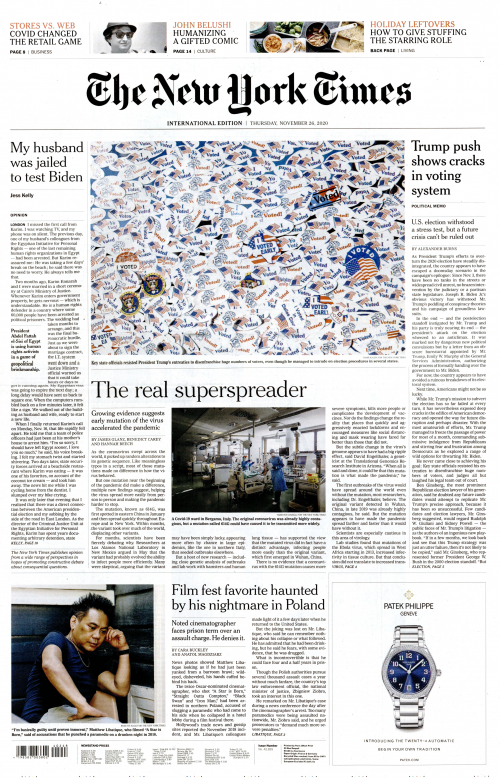 INTERNATIONAL THE NEW YORK TIMES (EX- INTERNATIONAL HERALD TRIBUNE)