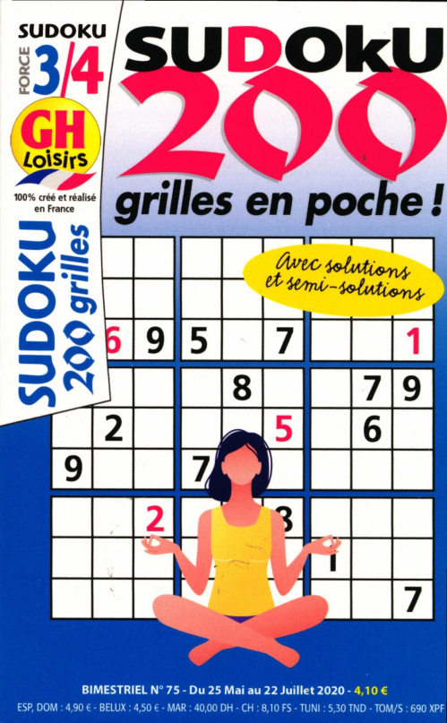 GH SUDOKU 200 GRILLES EN POCHE