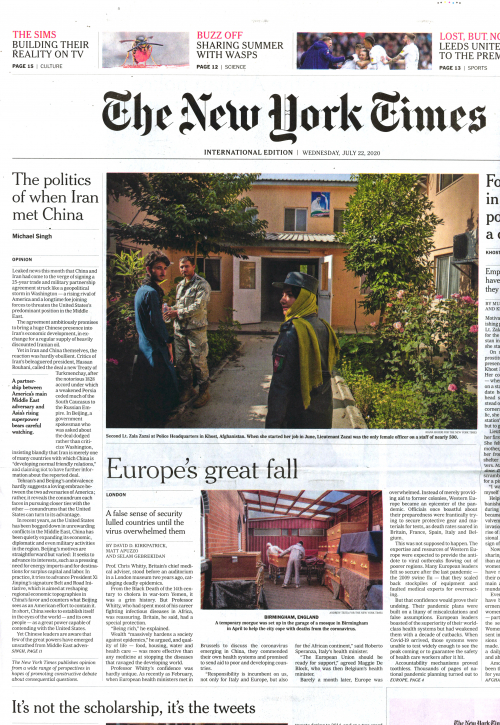 INTERNATIONAL THE NEW YORK TIMES (EX- INTERNATIONAL HERALD TRIBUNE)