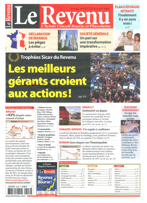 LE REVENU HEBDO - BOURSE