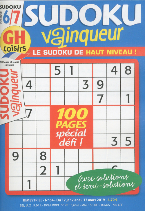GH SUDOKU VAINQUEUR