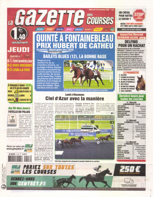 LA GAZETTE DES COURSES