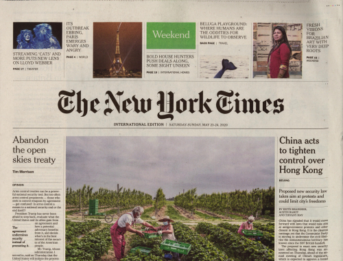 INTERNATIONAL THE NEW YORK TIMES (EX- INTERNATIONAL HERALD TRIBUNE)