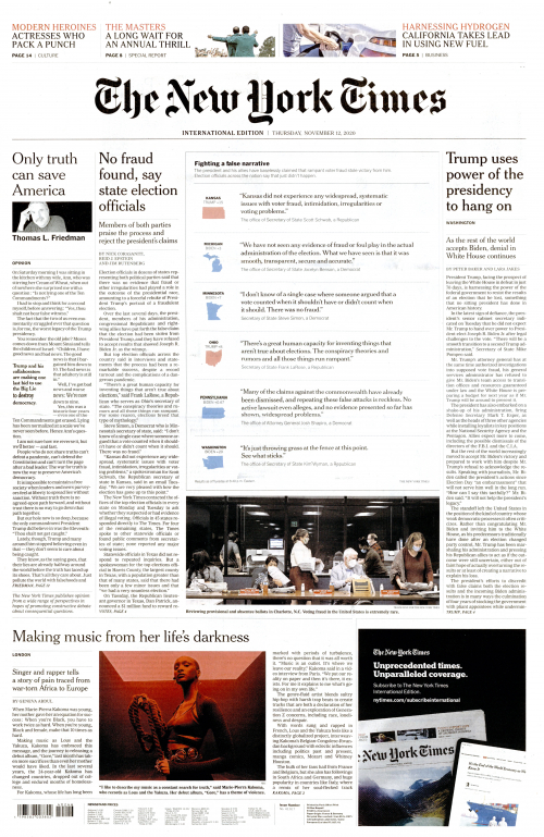 INTERNATIONAL THE NEW YORK TIMES (EX- INTERNATIONAL HERALD TRIBUNE)