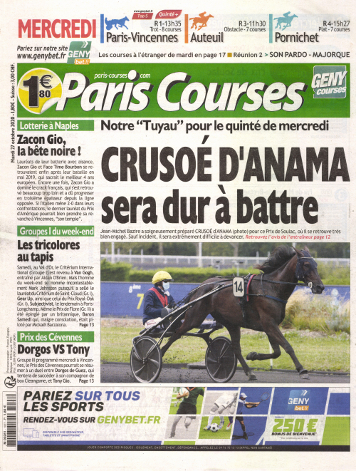PARIS COURSES - QUOTIDIEN