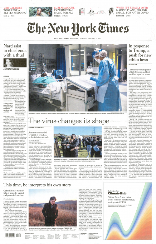 INTERNATIONAL THE NEW YORK TIMES (EX- INTERNATIONAL HERALD TRIBUNE)