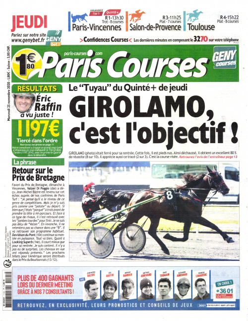 PARIS COURSES - QUOTIDIEN