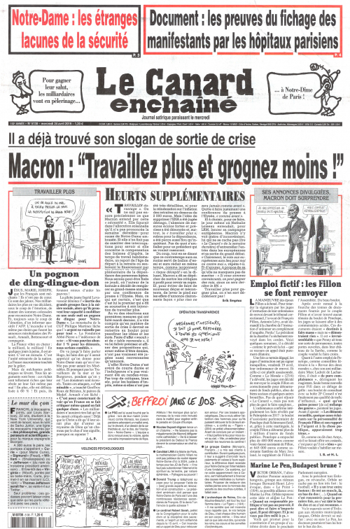 LE CANARD ENCHAÎNÉ