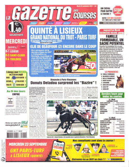 LA GAZETTE DES COURSES