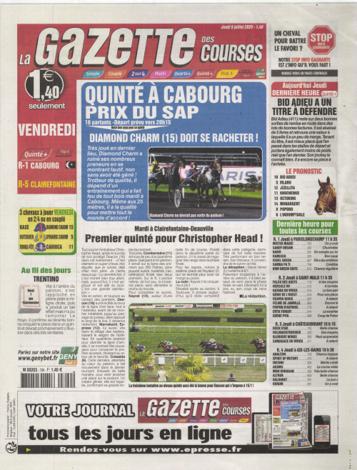 LA GAZETTE DES COURSES