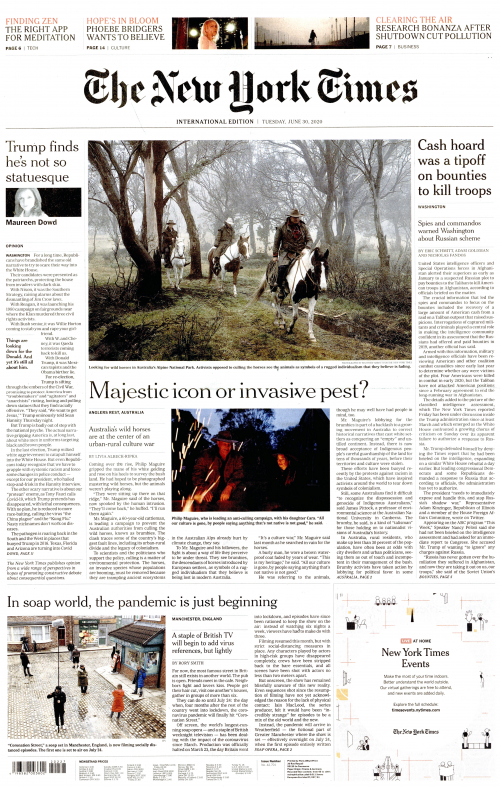 INTERNATIONAL THE NEW YORK TIMES (EX- INTERNATIONAL HERALD TRIBUNE)