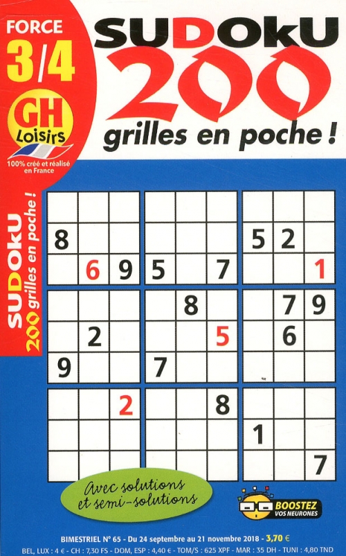 GH SUDOKU 200 GRILLES EN POCHE