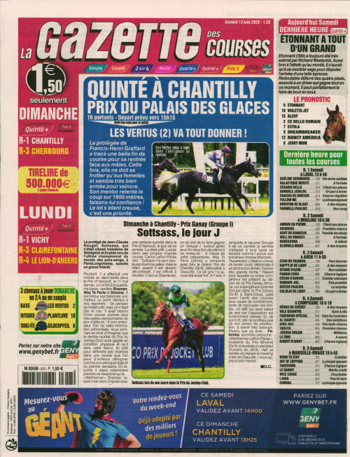 LA GAZETTE DES COURSES - SAMEDI DIMANCHE