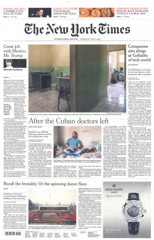 INTERNATIONAL THE NEW YORK TIMES (EX- INTERNATIONAL HERALD TRIBUNE)