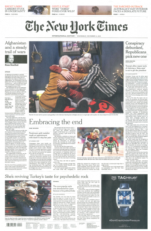 INTERNATIONAL THE NEW YORK TIMES (EX- INTERNATIONAL HERALD TRIBUNE)