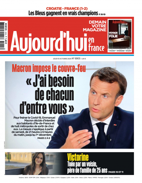AUJOURD'HUI EN FRANCE