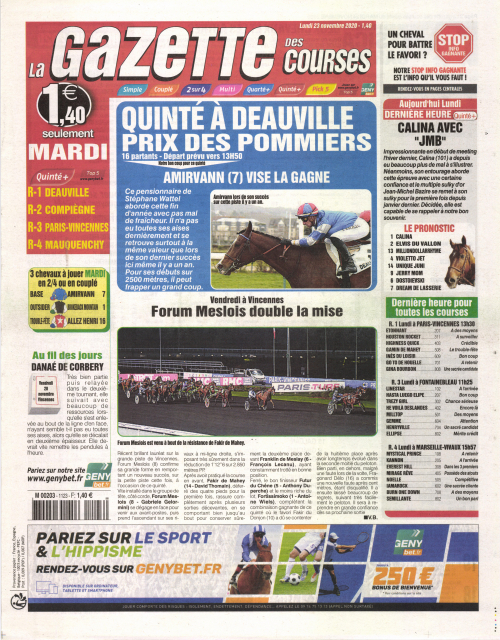LA GAZETTE DES COURSES