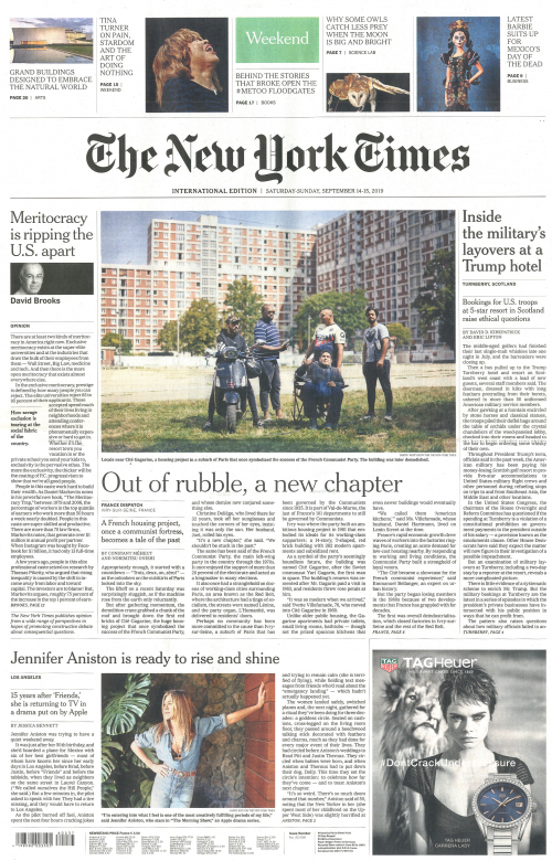 INTERNATIONAL THE NEW YORK TIMES (EX- INTERNATIONAL HERALD TRIBUNE)