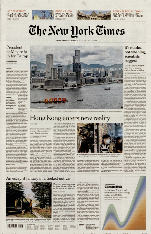 INTERNATIONAL THE NEW YORK TIMES (EX- INTERNATIONAL HERALD TRIBUNE)
