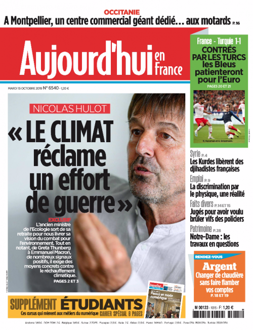 AUJOURD'HUI EN FRANCE