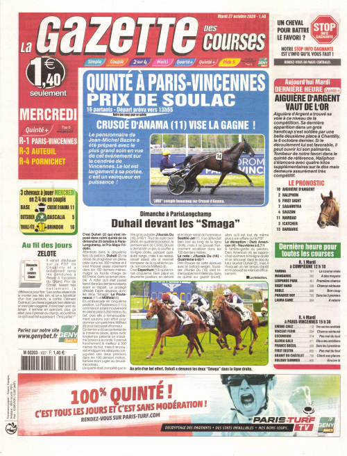 LA GAZETTE DES COURSES