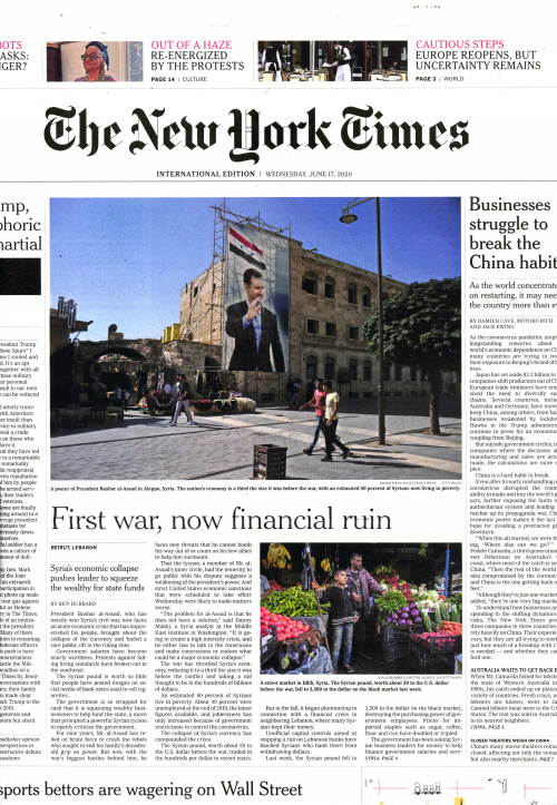 INTERNATIONAL THE NEW YORK TIMES (EX- INTERNATIONAL HERALD TRIBUNE)