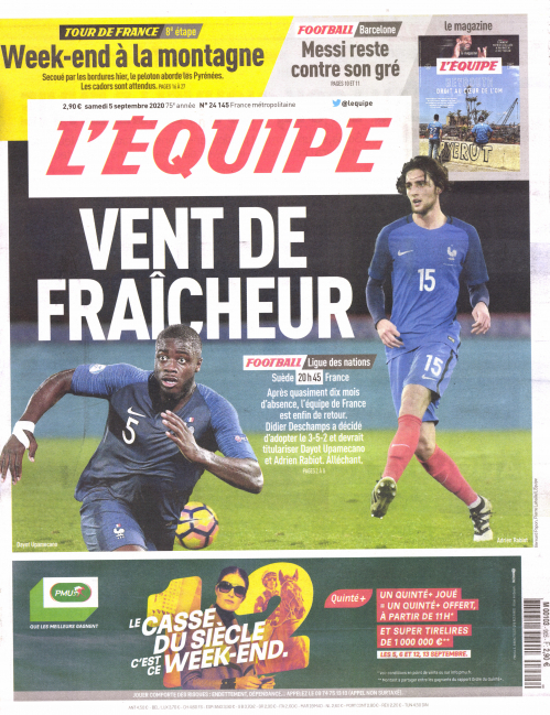 L'ÉQUIPE - WEEK-END (SAMEDI)