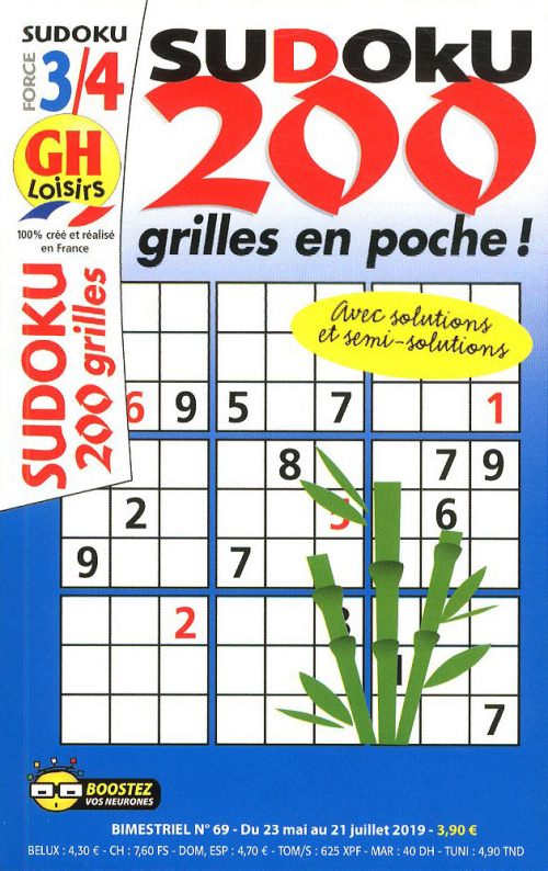 GH SUDOKU 200 GRILLES EN POCHE